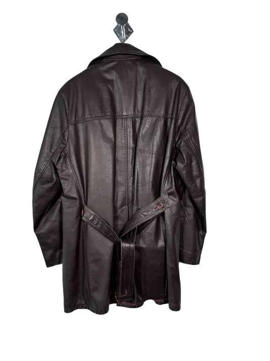 Sears Brown Leather Coat