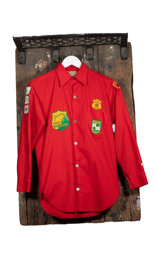 Junior Forest Warden Red Button-Up