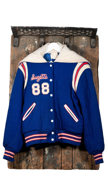 Vintage Huskies Wool Hooded Varsity Jacket