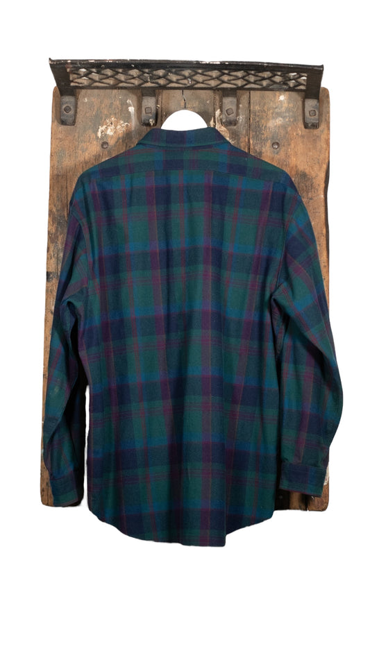 Pendleton Green/Purple Elbow Patch Button-Up