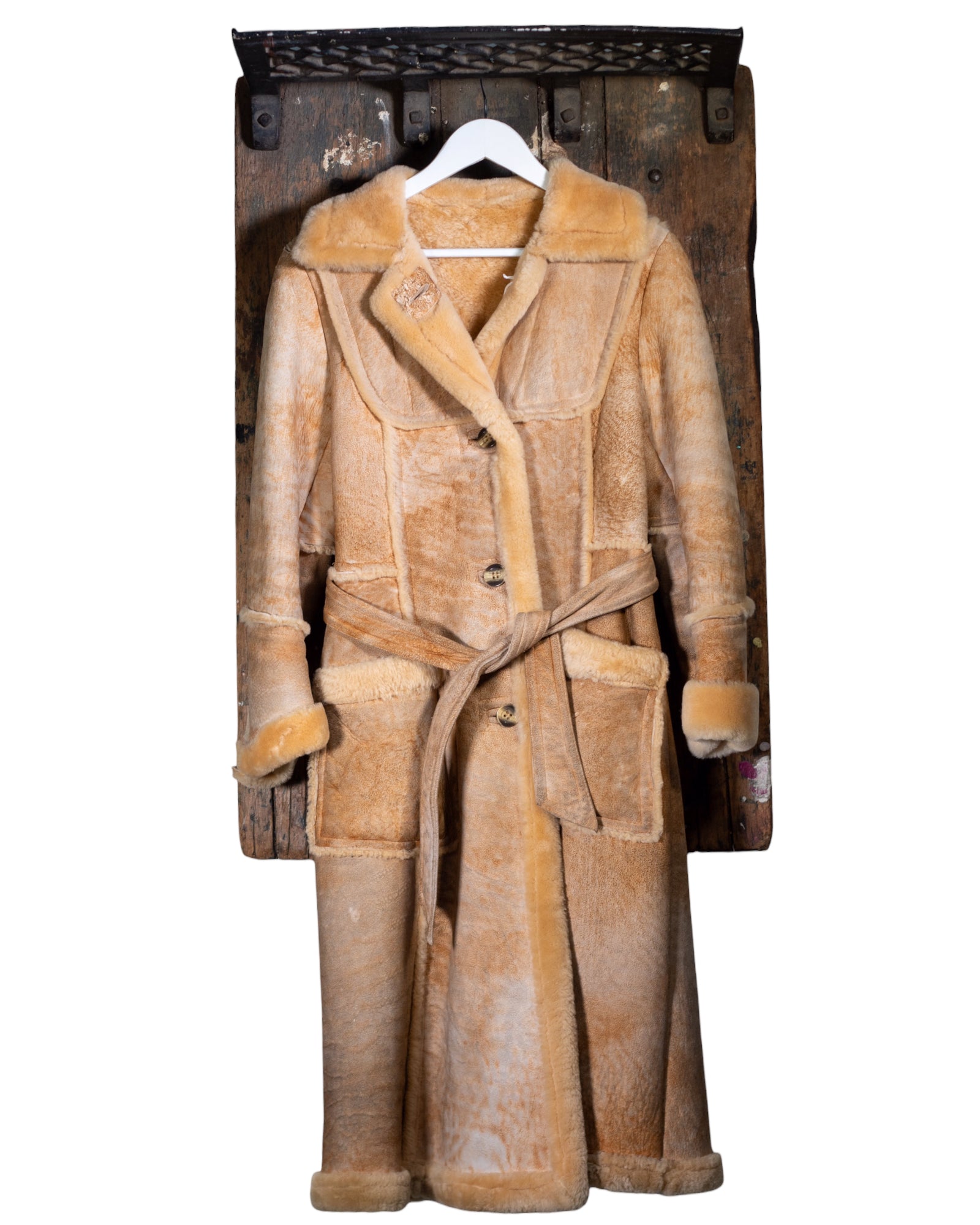 80s Sheepskin Long Coat